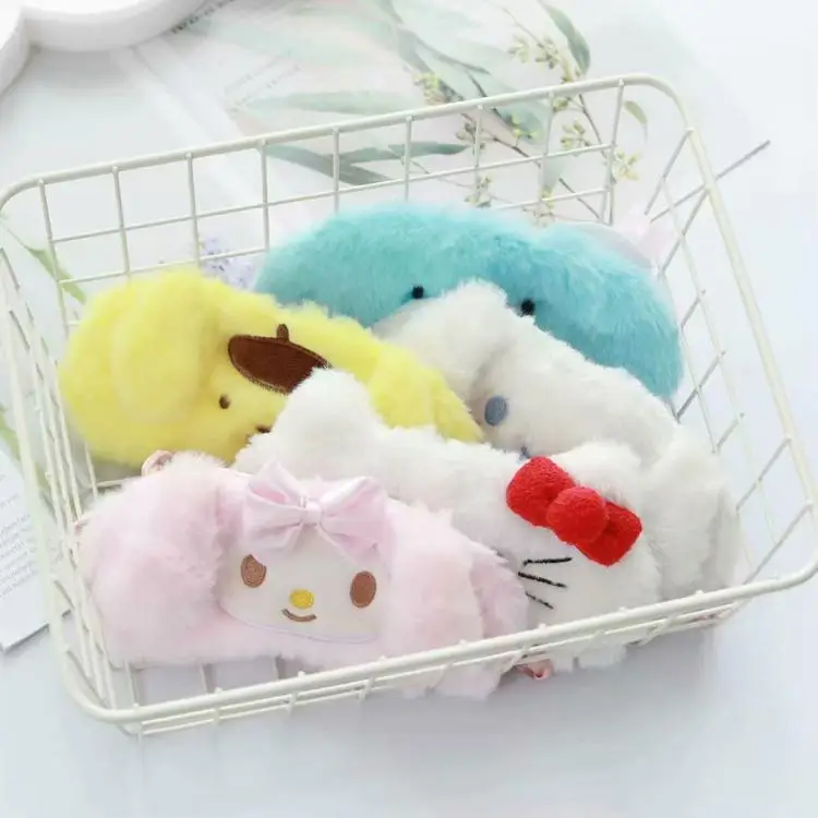 Sanrio, Hello Kitty My Melody Cinnamoroll Badtz-maru маленькая двойная звезда Pom Purin мультфильм Плюшевые затенения патч сна тени для век