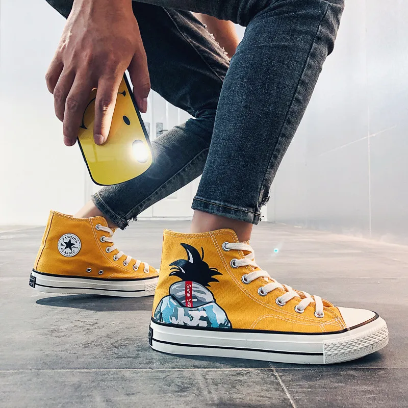 Мужская обувь Новинка 2019 года сезон лето мужская с персонажами из мультфильмов