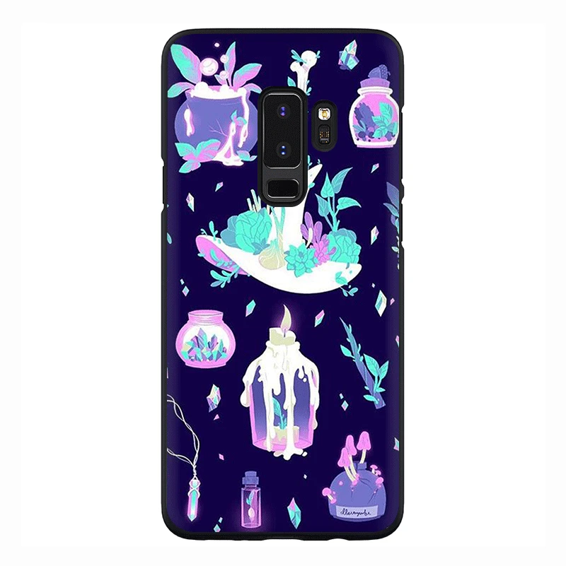 Girly пастельных ведьмы Мягкий силиконовый чехол для телефона для Samsung Galaxy S6 S7 край S8 S9 S10 плюс S10e M10 M20 M30 Note 8, 9 - Цвет: B8