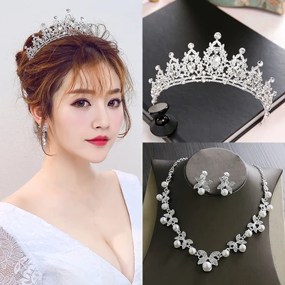 Fig Novo Cabeca Bridal Joias de Casamento Acessorios Para o Cabelo perola Pentes Tiaras E Coroas Meninas Da Dama - Окраска металла: Fig