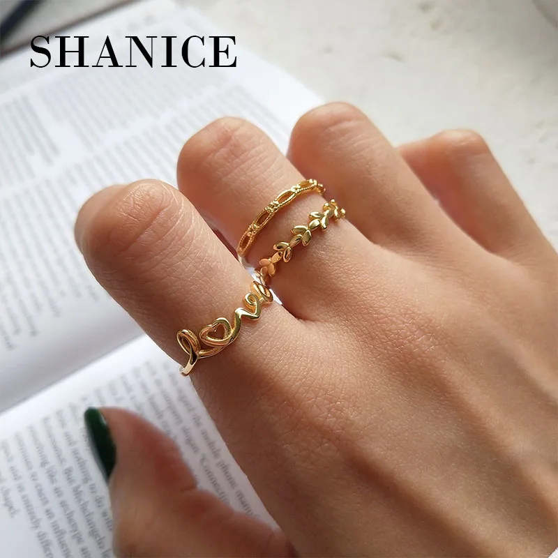 SHANICE, серебро 925 пробы, прямоугольная пряжка, кольца, золотые, модные, квадратные пряжки, креативные, открытые, тонкие, кольца для женщин, золотые украшения