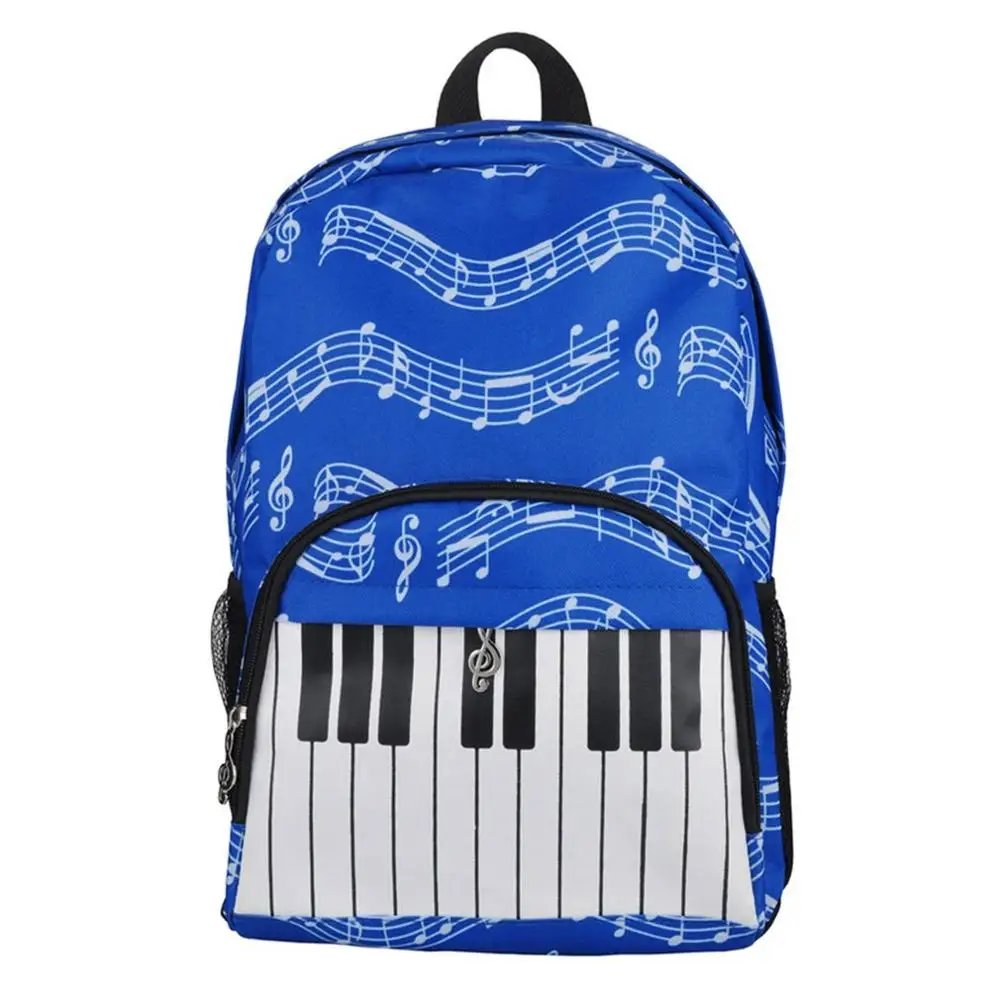 royal blue Прочный рюкзак из ткани Оксфорд с принтом пианино, повседневный рюкзак унисекс для путешествий и студентов, школьная сумка для мужчин и женщин, mochila - Цвет: royal blue