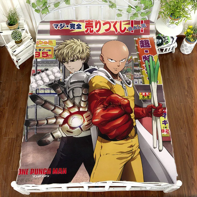 Простыня с Аниме Манга ONE PUNCH MAN простыня 150*200 см | Дом и сад