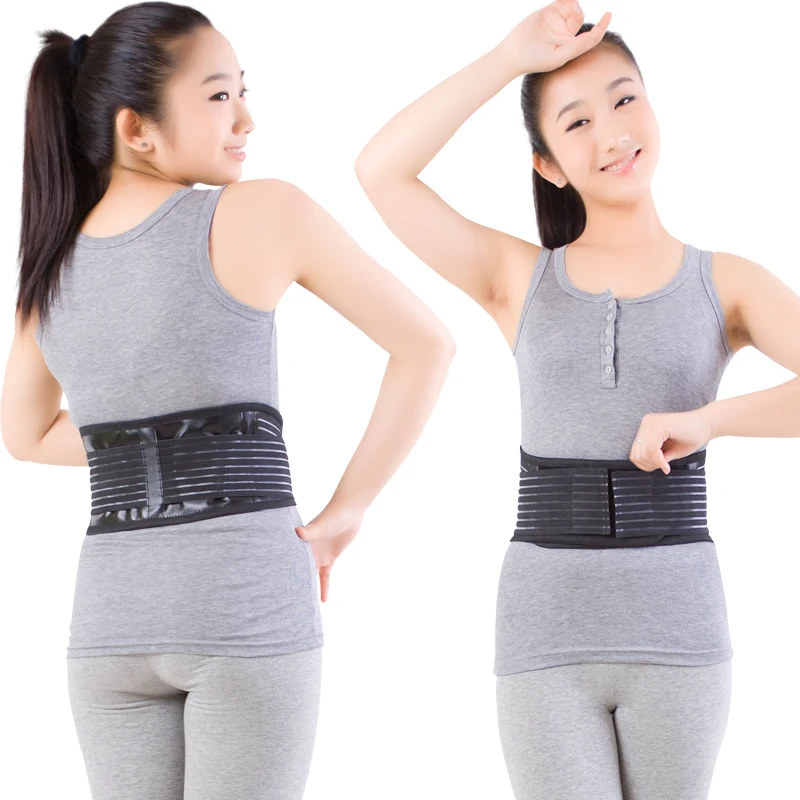 

Unisex Tourmaline Back Waist Support Self-heating Warmer Lumbar Brace Belt Double Pull Strap Lower Back Pain S-3XL Free Shipping