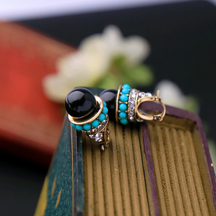 Fashion fashion accessories vintage royal wind diamond beads pendant women's earrings | Украшения и аксессуары