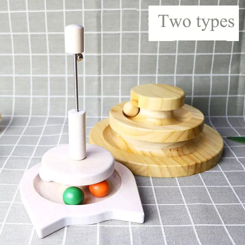 Интерактивный поворотный стол SMARTPET из натурального дерева для кошек и котят