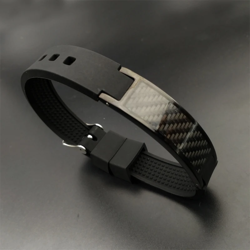 Мужские браслеты из углеродного волокна нержавеющая сталь силикон|men fashion jewelry|men