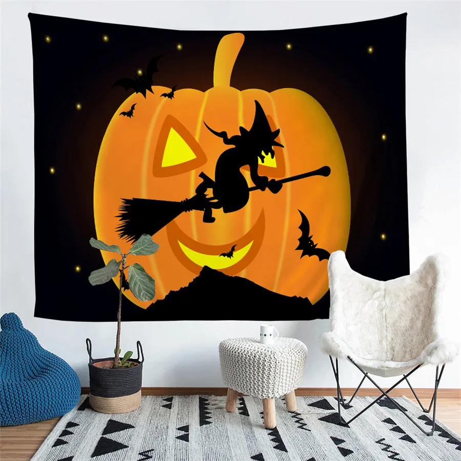 HELENGILI Home Furnishing Halloween Tapestry Wall Hanging Sandy Beach Picnic Throw Rug Blanket Camping Tent Sleeping Pad | Дом и сад