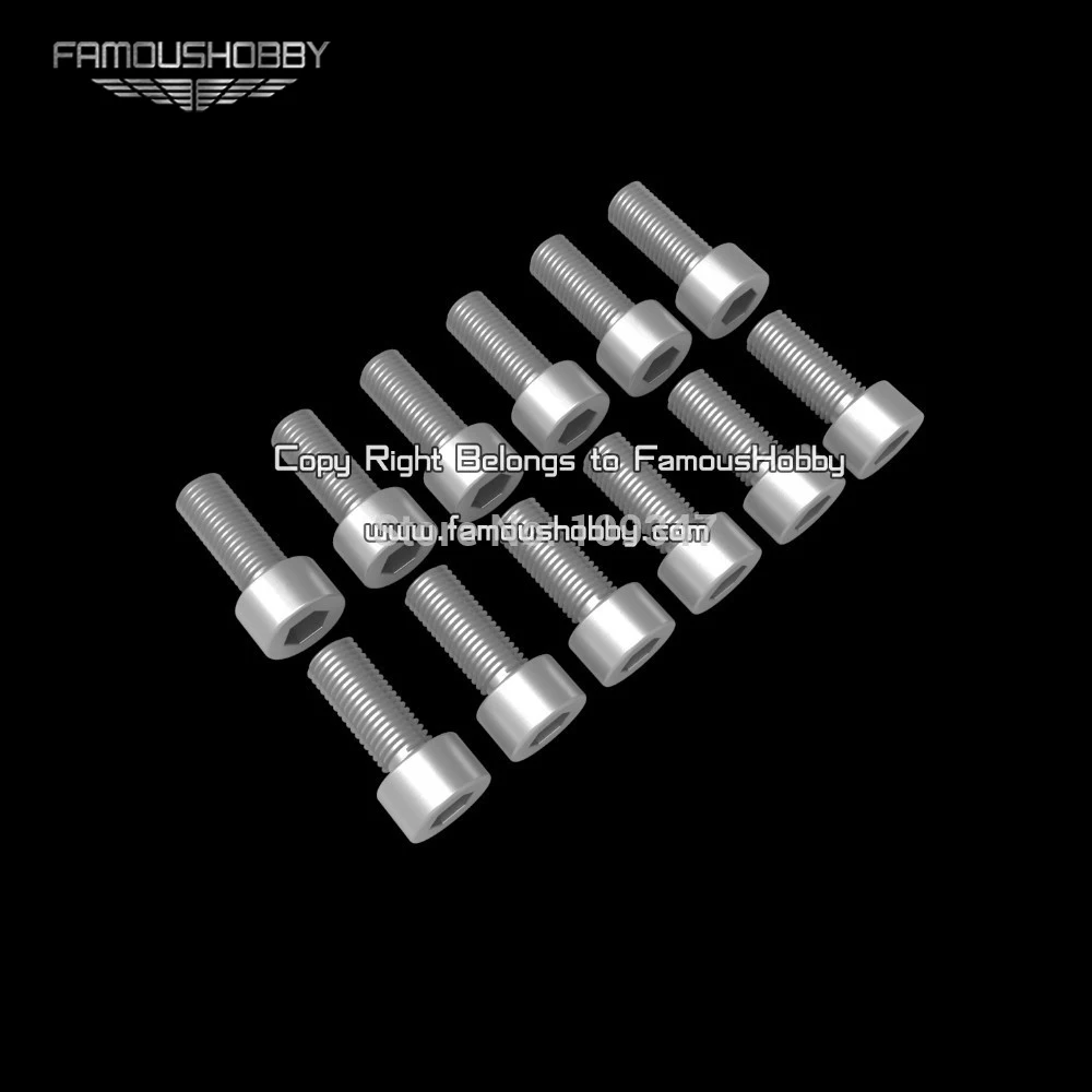 Famoushobby SCW047 M4X10mm stainless screw / cap head 12pcs/pack | Handheld Gimbal Accessories