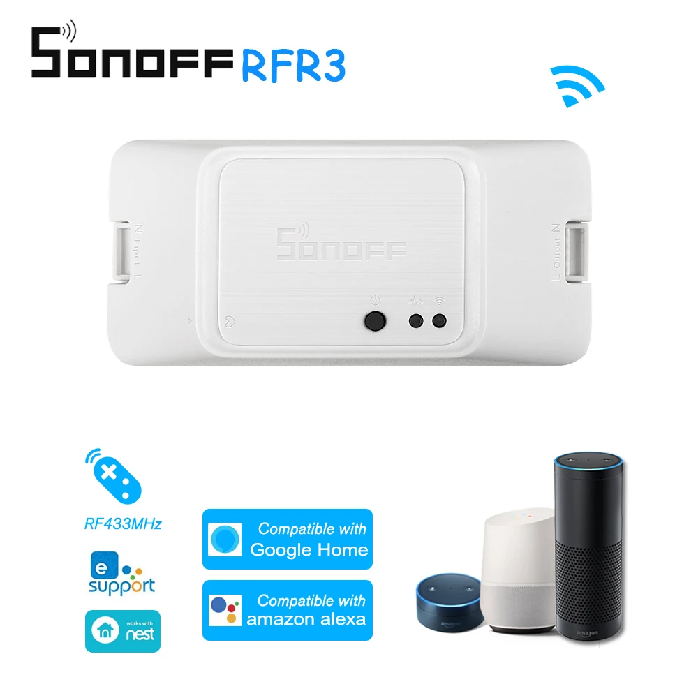 Смарт-переключатель SONOFF RF R3 RFR3 с таймером 433 МГц 100-240 В | Электроника