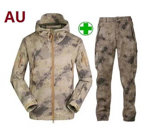 Тактический TAD gear, мягкая оболочка, камуфляжная уличная куртка, набор, Мужская армейская спортивная водонепроницаемая охотничья одежда, ACU, военная куртка+ штаны