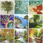 TAFREE 25 мм DIY для квадратного стеклянного кабошона с живописным ландшафтом жизни Дерево, искусство, картинка ювелирные изделия фурнитура для брелока ожерелье