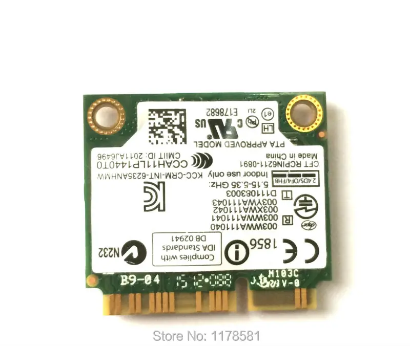 Новинка для Intel 6235 6235AN Двухдиапазонная беспроводная Wi Fi BT 4 0 5 ГГц 2 половинная мини