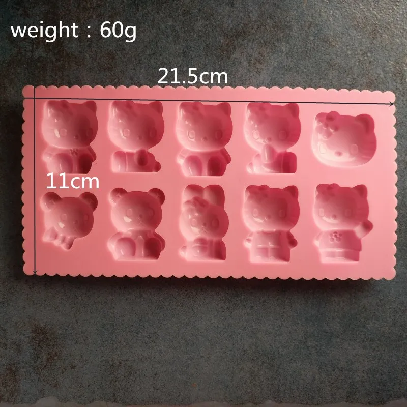 10 Even lace Kitty Silicone Fondant Chocolate Cake Mold Kitchen Baking Decoration Tools A056 | Дом и сад