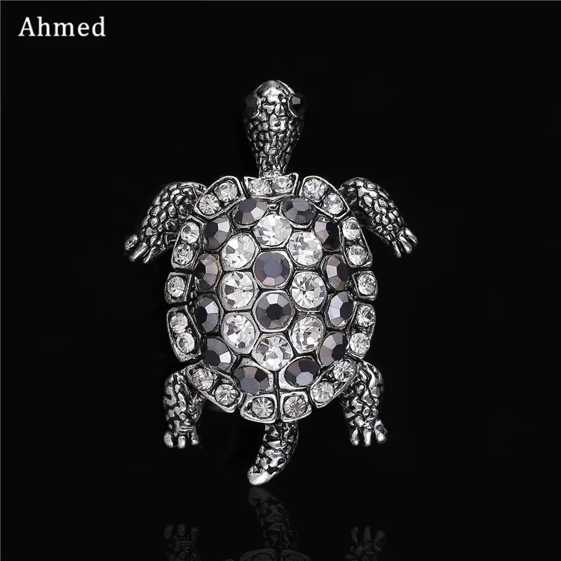 Ahmed модные ювелирные изделия Шарм серебряный цвет брошь с черепахой для унисекс дизайн милые животные куртки аксессуары украшения