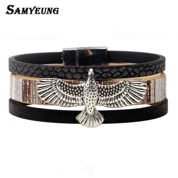 Браслеты ручной работы Samyeung Bijoux в стиле панк с большим орлом браслет из