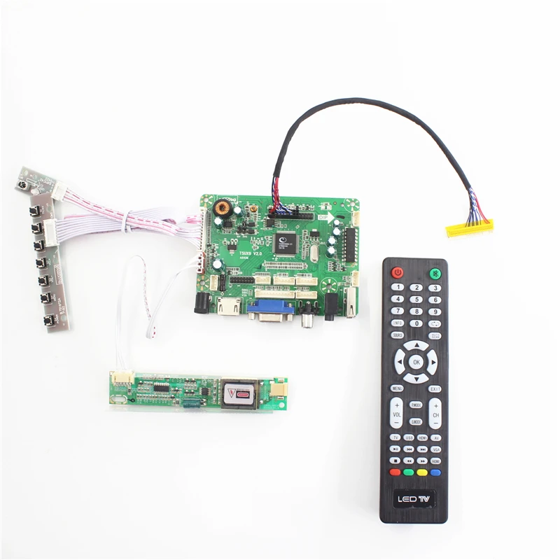 TSUX9 V2.0 HDMI VGA AUDIO AV плата ЖК контроллера с USB LVDS panel 15 4 inch 1280x800 LTN154X3 L03 LP154WX4 TLC6 B154EW08 V1
