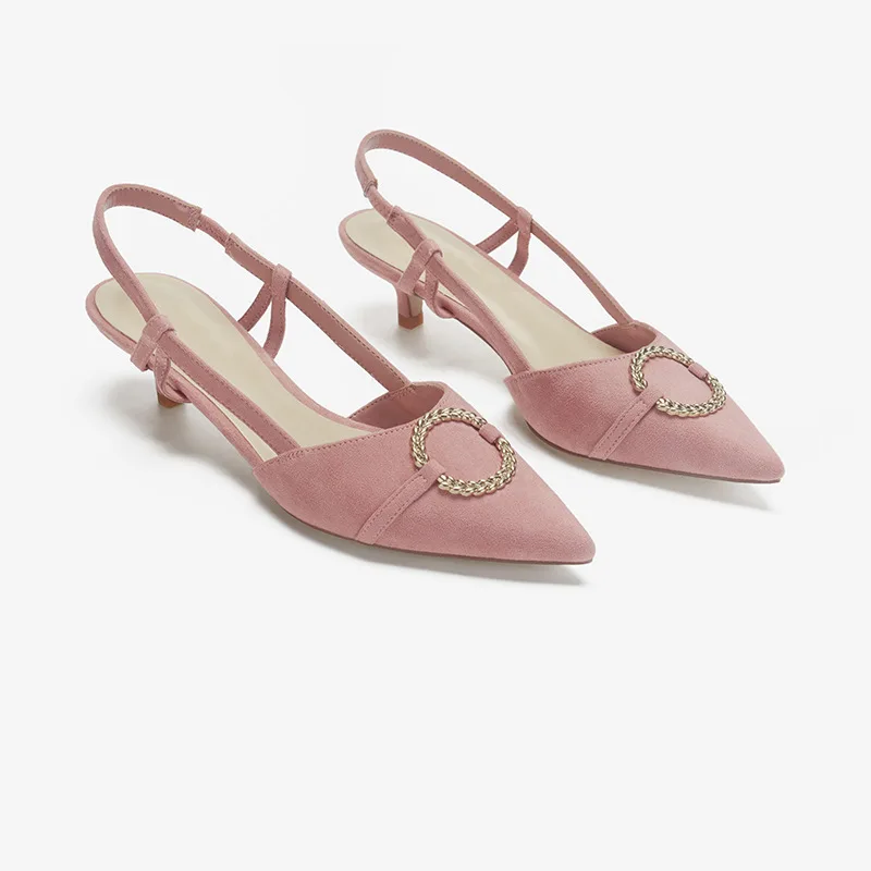 Повседневная Белая обувь Женские босоножки на среднем каблуке chaussures femme