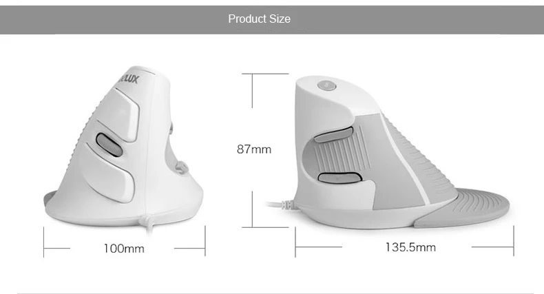 Новая Проводная вертикальная мышь Delux M618 Plus, игровая 3D мышь, эргономичный полезный светодиодный светильник, компьютерная мышь для ПК, ноутбука, геймера