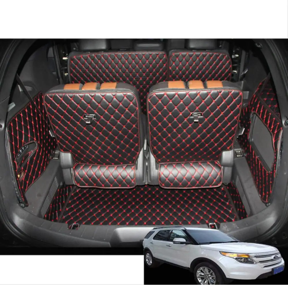 Роскошный кожаный коврик для багажника автомобиля Грузовой Коврик ford explorer 2011 2012