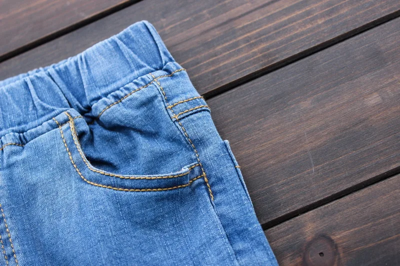 G02237 Летние 2017 Новых Младенцев Девушки Шорты Вышивка Denim Кисточкой Дети Мода