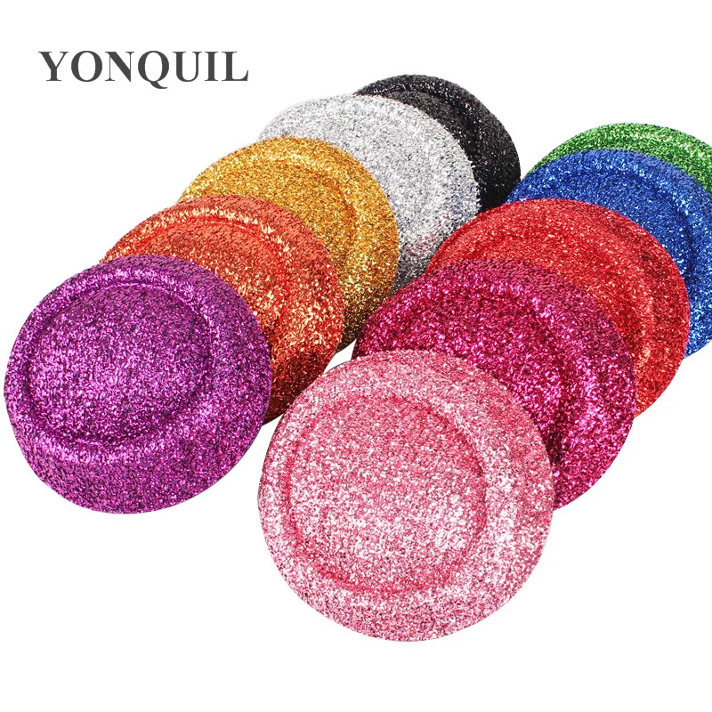 13Cm Glitter Fascinator Base Fascinator Hair Accessories DIY Make Wedding Headwear Accessories 50 Pieces/Lot LD07 Free shipping