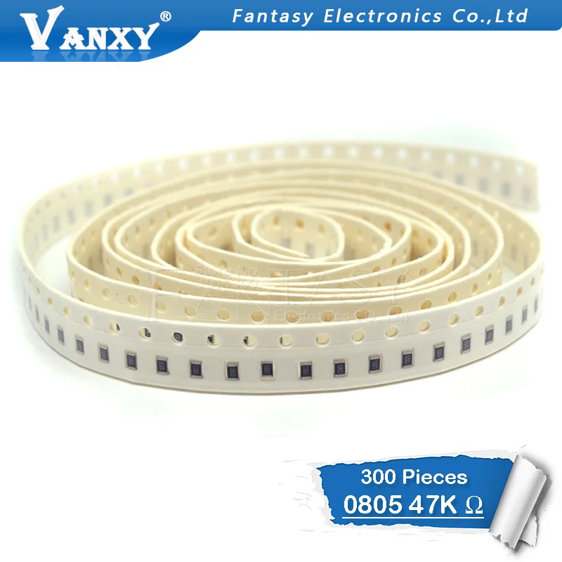300 шт. 0805 SMD резистор 1% 47 К Ом 1/8 Вт 473