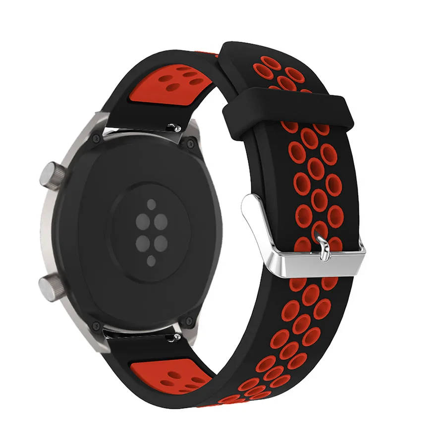 Двухтональный дышащий силиконовый спортивный ремешок для Xiaomi Huami Amazfit 2/2S 22 мм