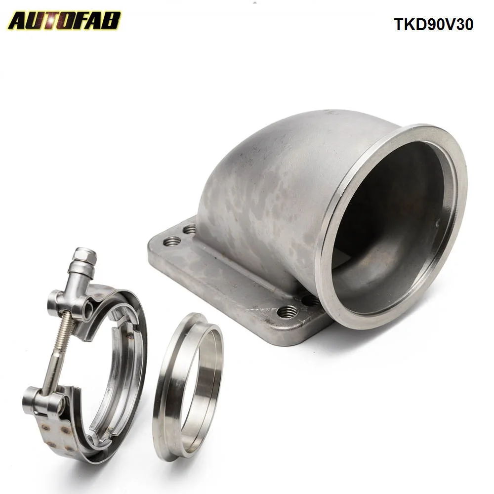 1 комплект 3 &quotVband 90 градусов литой локоть адаптер фланец + v зажим для T4/T3 Turbo