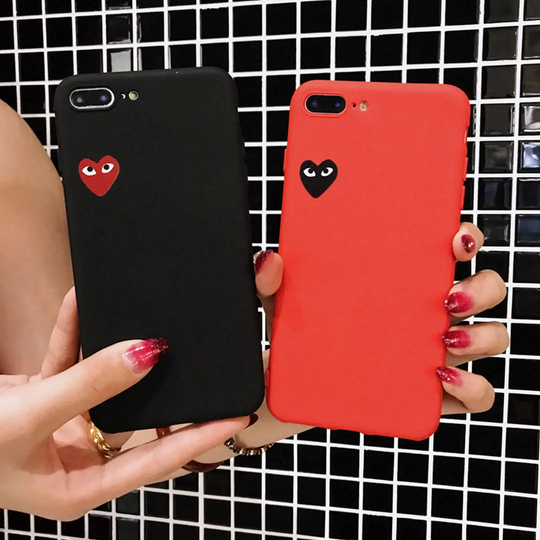 IMIDO простой Love Eye чехол для телефона iPhone XS матовые Симпатичные из мягкого ТПУ