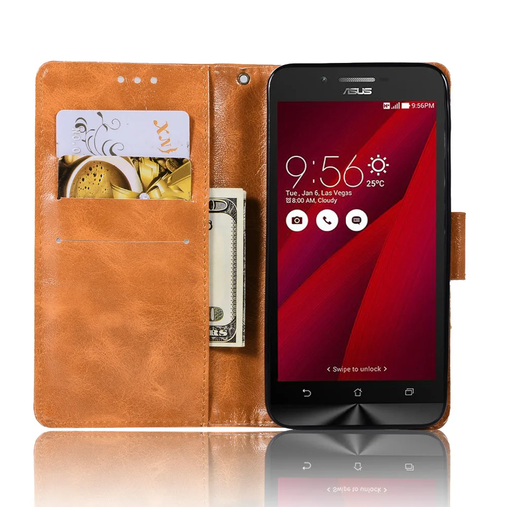 Для Asus Zenfone Go ZC500TG флип чехол бумажник кожаный для X009DD телефона Coque принципиально |