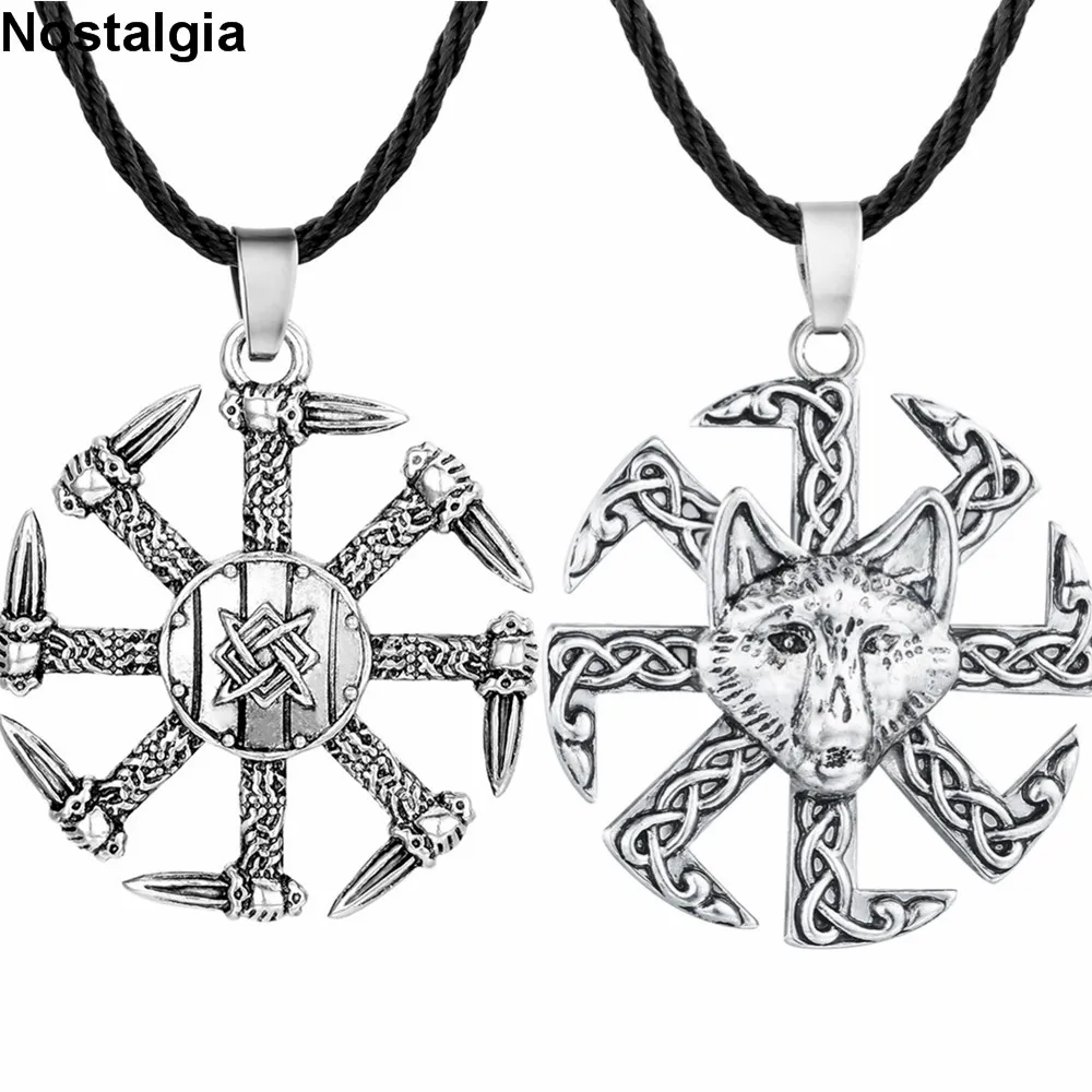 Slavic Kolovrat Pendant Symbol Star Of Russia Wolf Pendant Amulet Pagan ...