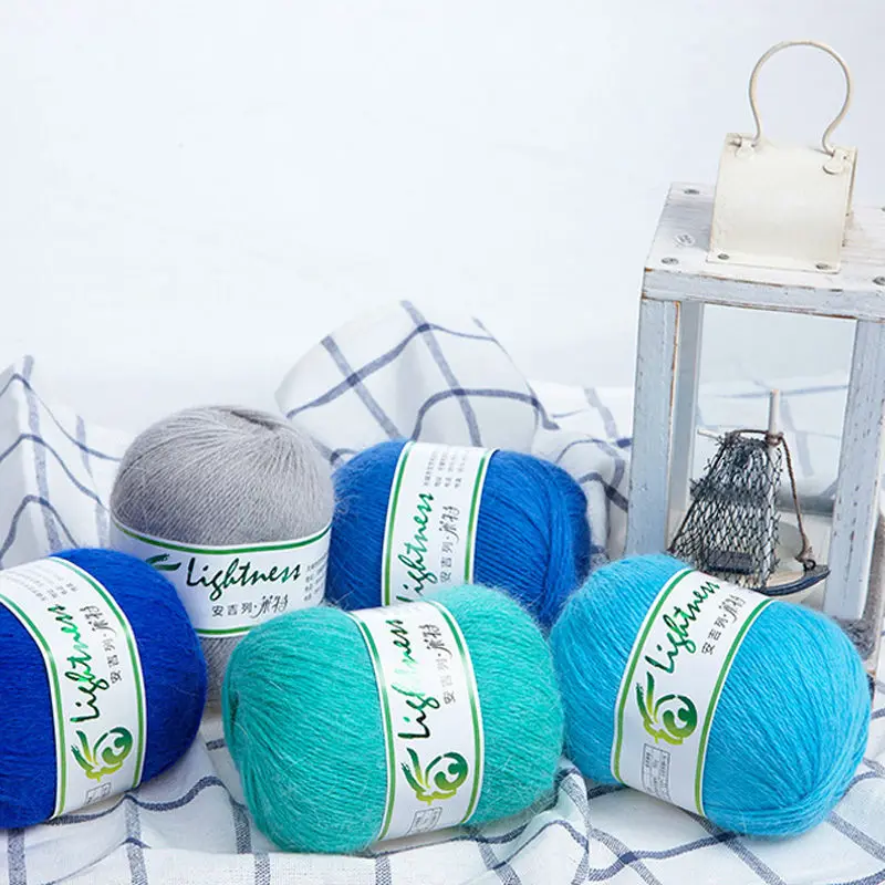 100g/Bag Soft Long-haired Rabbit Velvet Ultra-soft Baby-skin-specific Hand-knitted Sweater Crochet Wool Yarn For Knitting Thread | Дом и сад