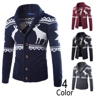2018 mens fawn sweaters christmas deer sweaters cardigan 4 color
