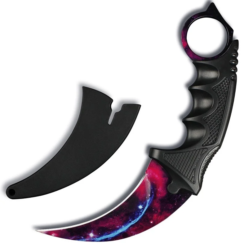 Galaxy HS инструменты CSGO Karambit охотничий нож в стиле игры "Counter-Strike" выживания тактический коготь нож Карманный Самообороны обидный кемпинг инструмент - Цвет: Galaxy