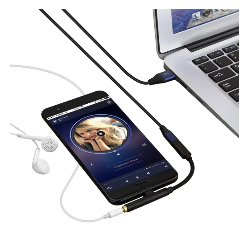 Многофункциональный USB C AUX кабель для подключения наушников type-C до 3,5 мм адаптер аудиоконвертер 2 в 1 кабель для быстрой зарядки