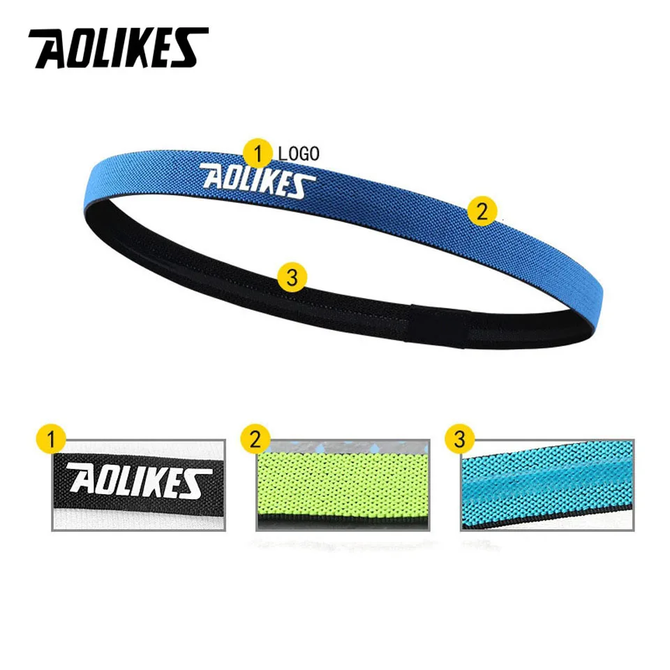 AOLIKES нейлоновые эластичные повязки на голову нескользящие для мужчин и женщин