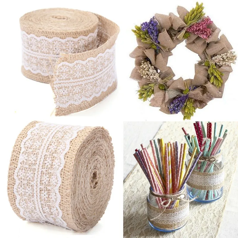 Новое поступление 5 м винтажные натуральные джутовые мешковины гессийские