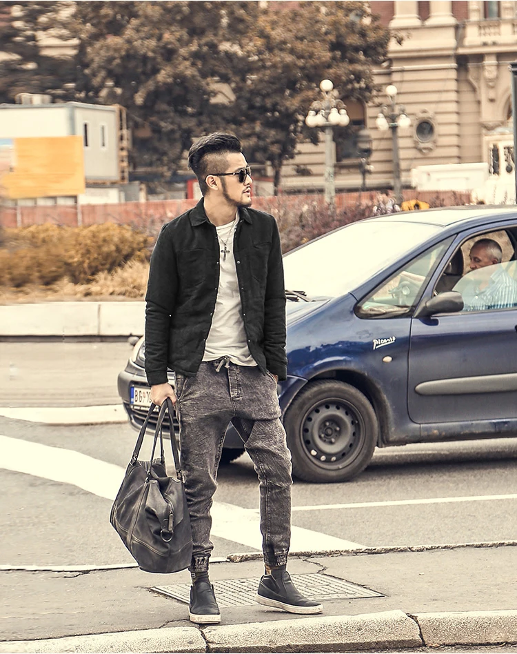 Для мужчин осень модный бренд Slim Fit с длинным рукавом пальто Для мужчин плед хлопок Повседневное теплая верхняя одежда Европейский стиль наивысшего качества пальто F2132