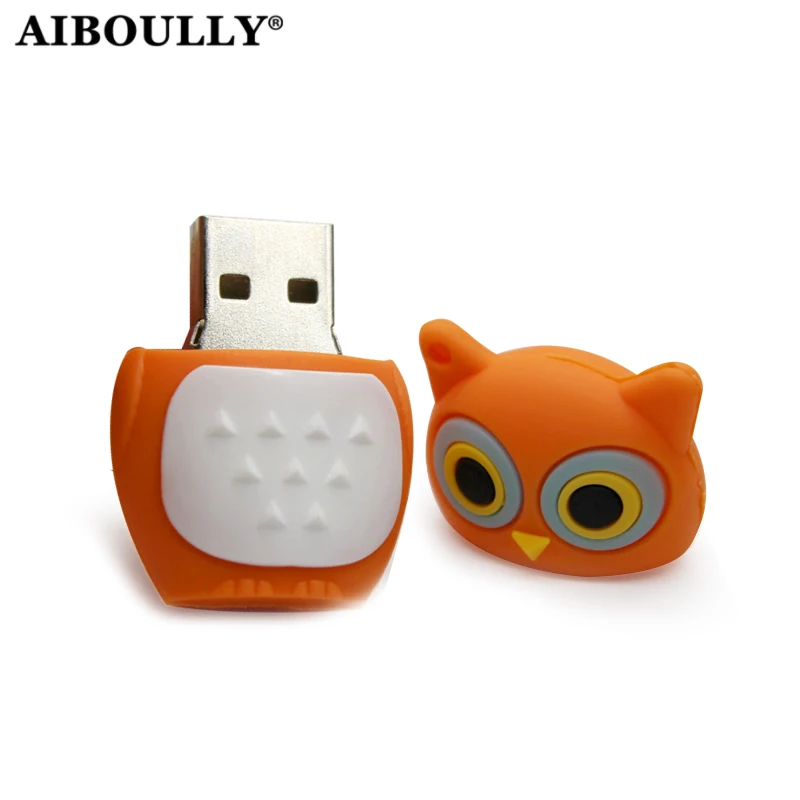 AIBOULLY Usb 2,0 Флешка персональная сова USB флешка 64 ГБ 32 ГБ карта памяти, Флеш накопитель USB накопитель 16 ГБ 8 ГБ 4 ГБ U диск для ПК