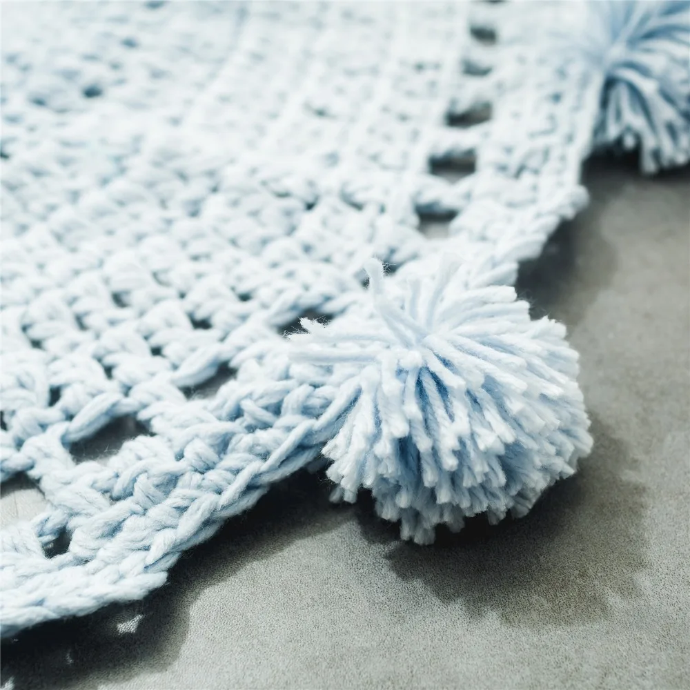 Новый ковер вязаный крючком круглый для детской комнаты спальни декоративные