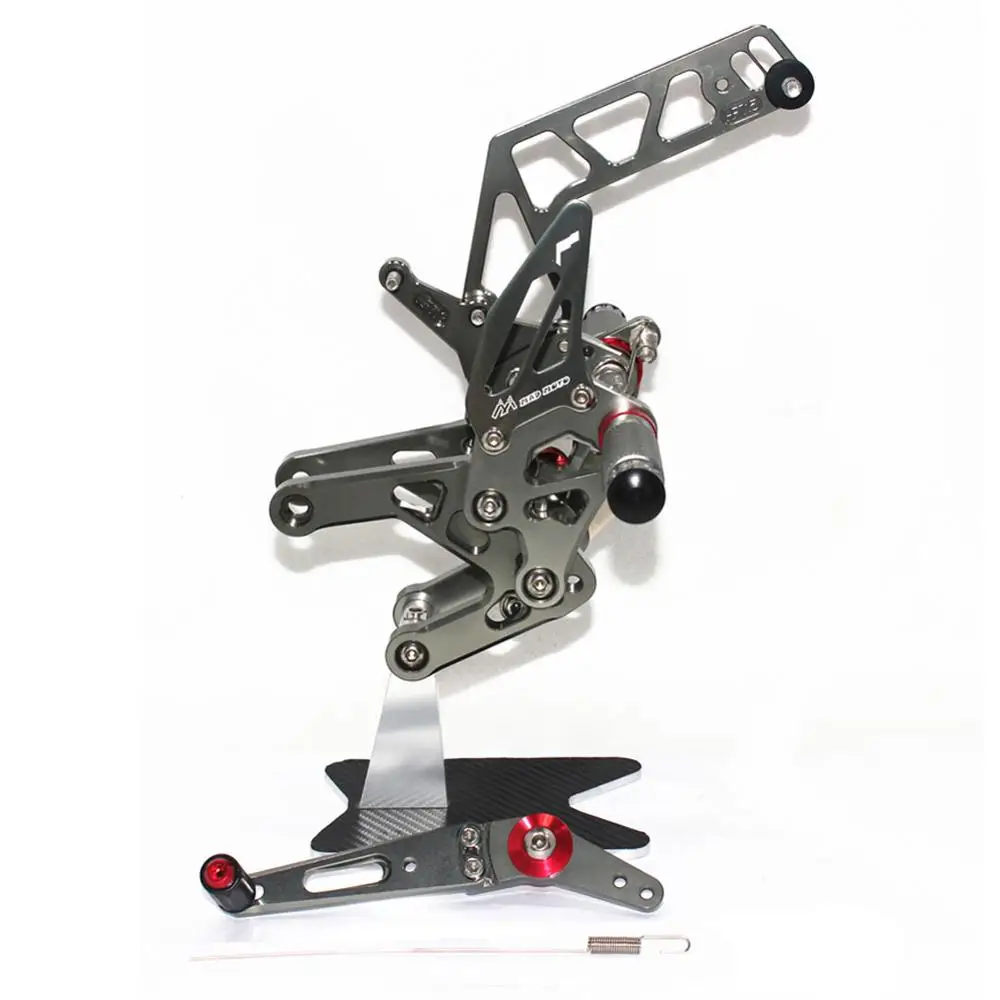 Для Yamaha YZF R1 ЧПУ Регулируемые подножки для ног Rider Rearsets педаль для ног - Цвет: Titanium