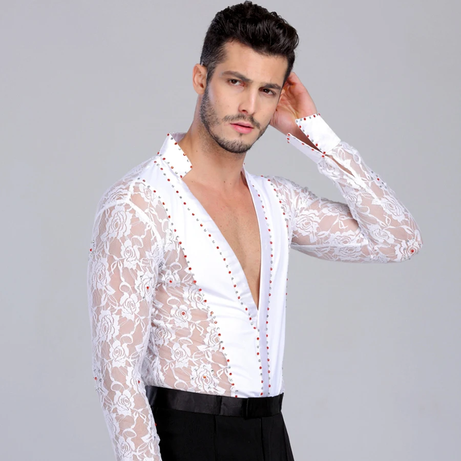 Новинка 2018 мужское/мужское платье для латиноамериканских танцев мужская рубашка