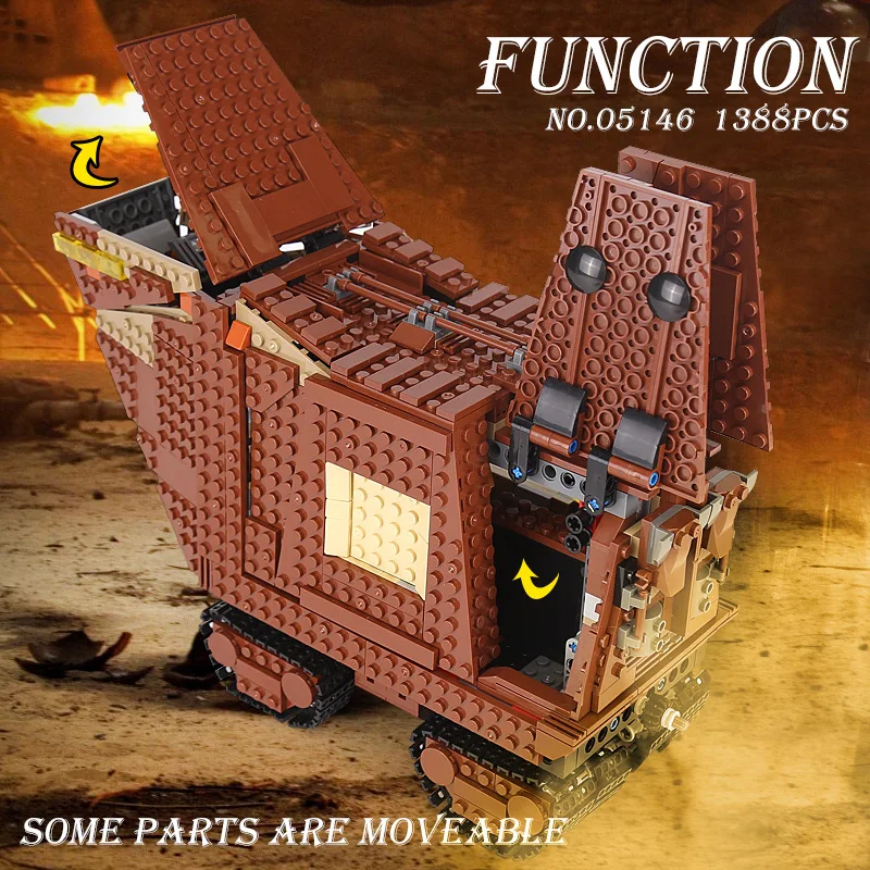 05146 Звездные войны legolyes 75220 Starwars Sandcrawler модель строительные блоки кирпичи DIY