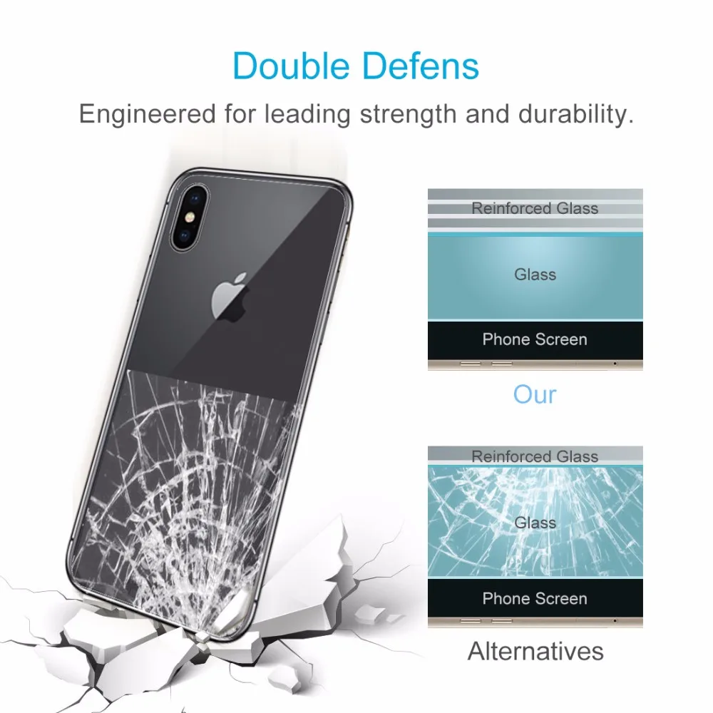 Для iPhone X XS 0 3 мм 9H твердость поверхности 2.5D прозрачное закаленное стекло Защита