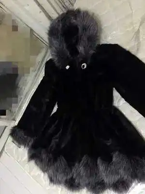 Женская Шуба с капюшоном длинная Повседневная шуба из искусственного меха норки