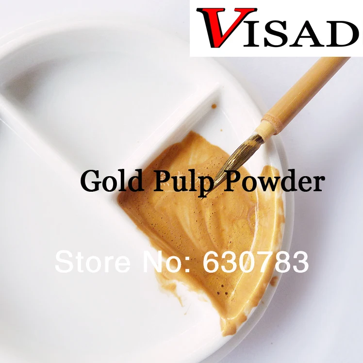 free shipping 100ml VISAD Gold dust with glue for painting and calligraphy water color paints Pulp Powder Gouache paint | Канцтовары для