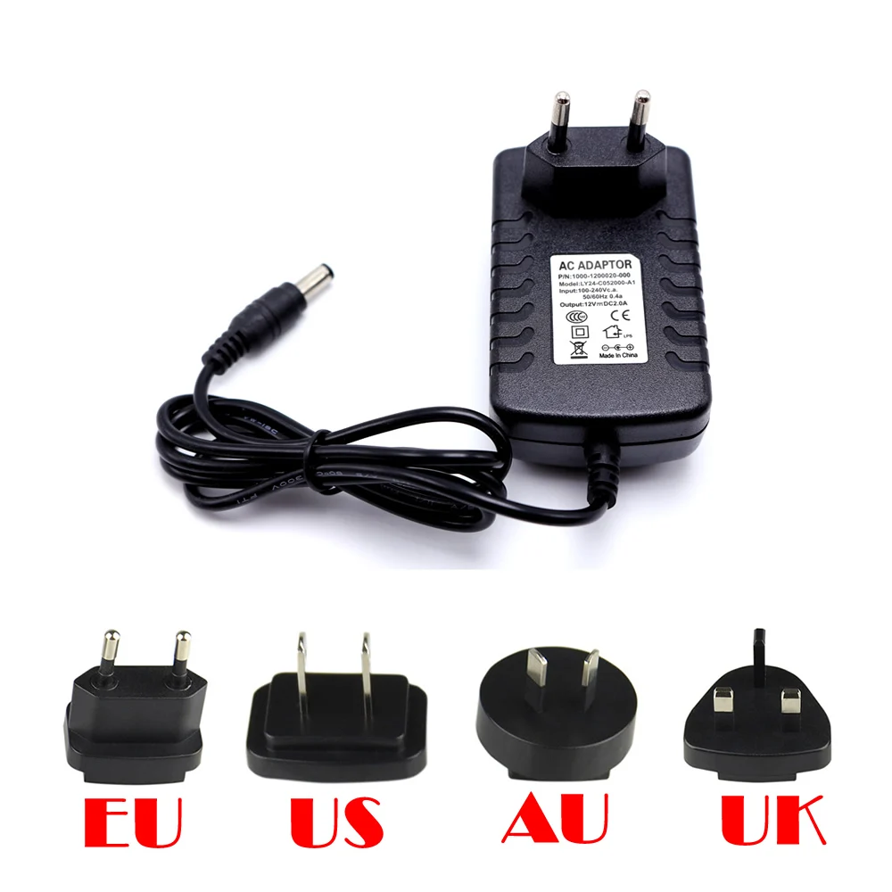 СВЕТОДИОДНАЯ лента SMD 5050 5 м одноцветная Гибкая Диодная 2A DC12V адаптер питания