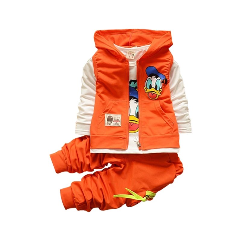 Новинка 2020 детская одежда с мультипликационным принтом утки костюм для