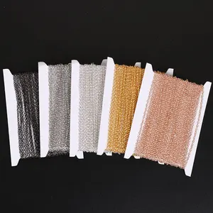 Цепочка металлическая, 10 м, диаметр рулона 22, 53 мм, золото составные части ожерелья пробы, для изготовления ювелирных изделий